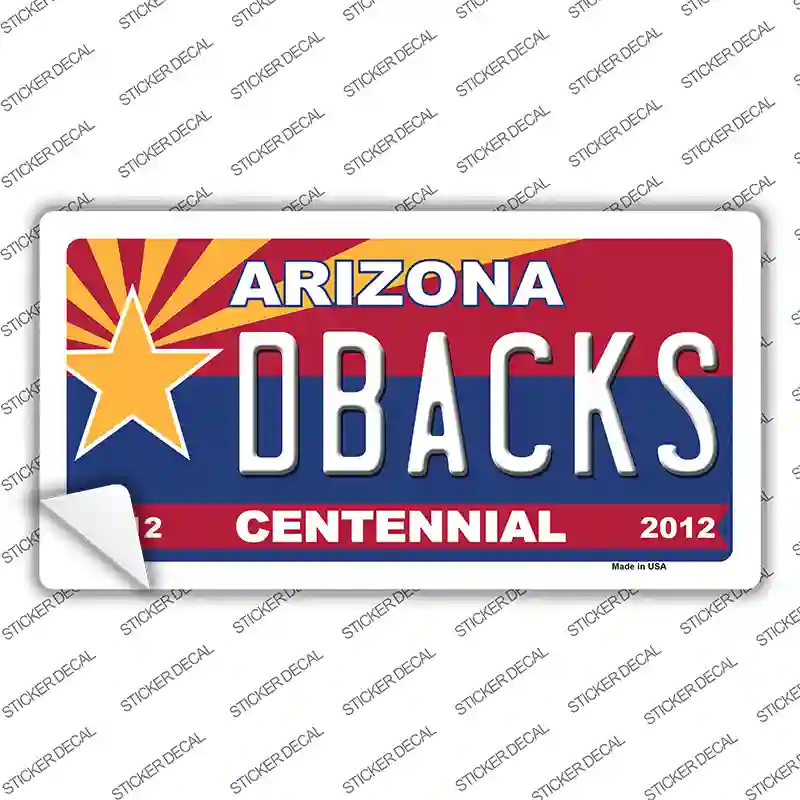 Arizona Centennial Dbacks Novelty Sticker Decal