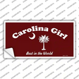 Carolina Girl Burgundy Novelty Sticker Decal