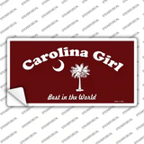 Carolina Girl Burgundy Novelty Sticker Decal