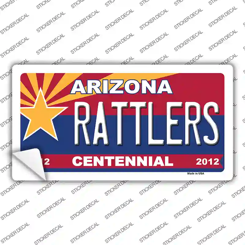 Arizona Centennial Rattlers Novelty Sticker Decal