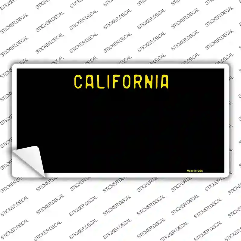 California Black State Novelty Sticker Decal