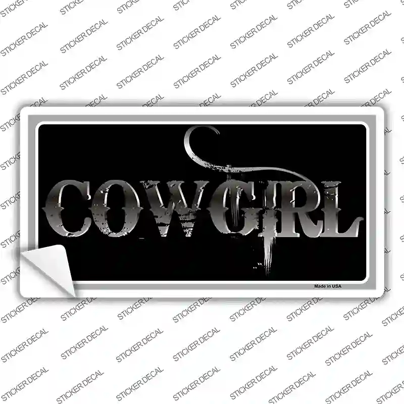 Cowgirl Black Novelty Sticker Decal