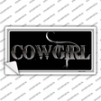 Cowgirl Black Novelty Sticker Decal