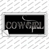 Cowgirl Black Novelty Sticker Decal