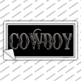 Cowboy Black Novelty Sticker Decal