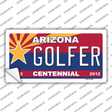 Arizona Centennial Golfer Novelty Sticker Decal