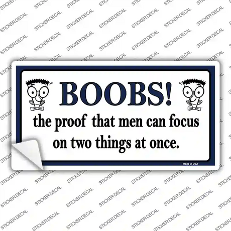 Boobs Proof Novelty Sticker Decal