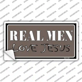 Real Men Love Jesus Novelty Sticker Decal