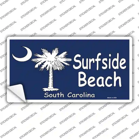 Surf Side Beach Novelty Sticker Decal
