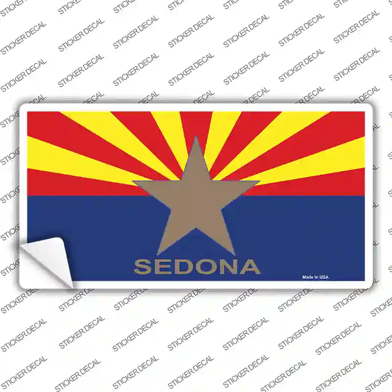 Sedona Arizona State Flag Novelty Sticker Decal