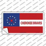Cherokee Braves Flag Novelty Sticker Decal