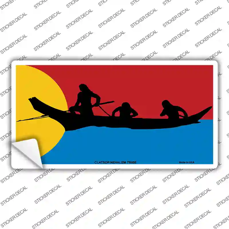 Clatsop-Nehalem Tribe Flag Novelty Sticker Decal