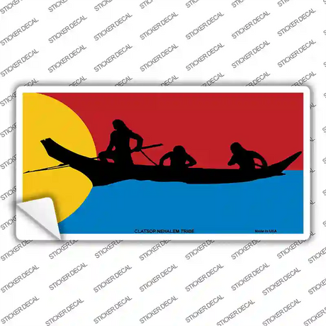 Clatsop-Nehalem Tribe Flag Novelty Sticker Decal