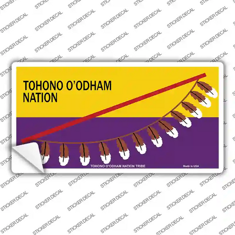 Tohono Oodham Flag Novelty Sticker Decal