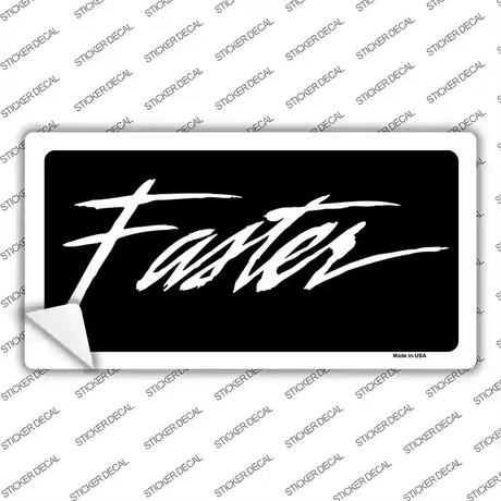 Faster Novelty Sticker Decal