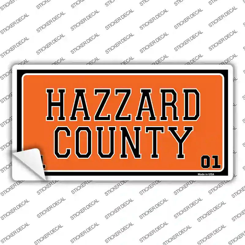 Hazard County Novelty Sticker Decal