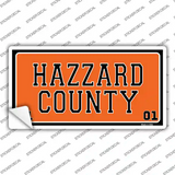 Hazard County Novelty Sticker Decal