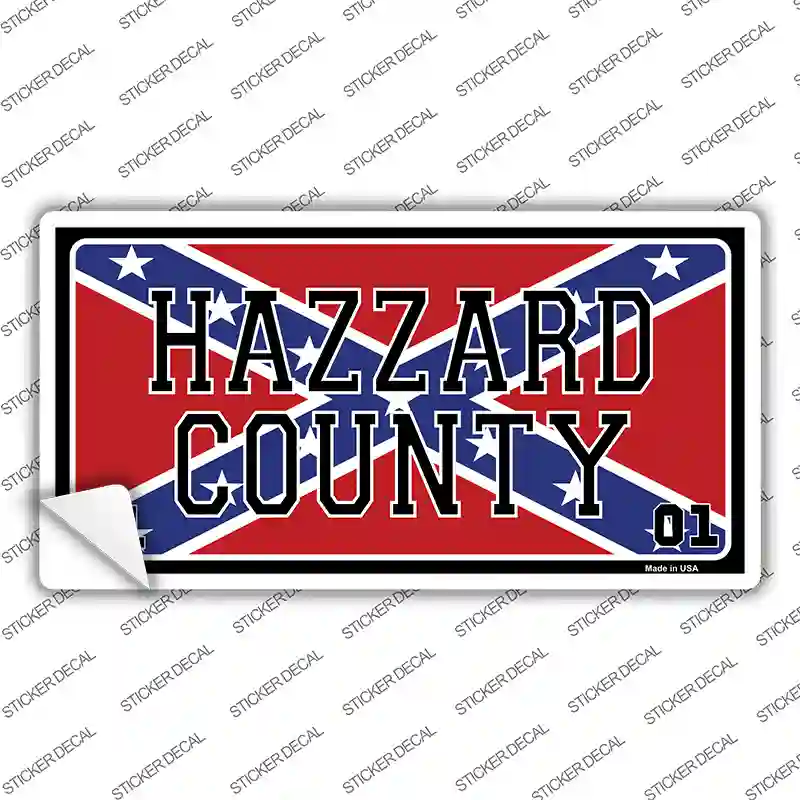 Hazard County Confederate Flag Novelty Sticker Decal