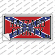 Hazard County Confederate Flag Novelty Sticker Decal