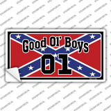Good Ol Boys Confederate Flag Novelty Sticker Decal