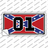 Confederate Flag 01 Novelty Sticker Decal