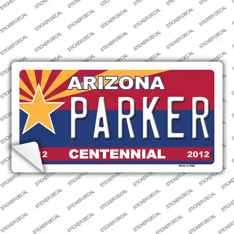 Arizona Centennial Parker Novelty Sticker Decal