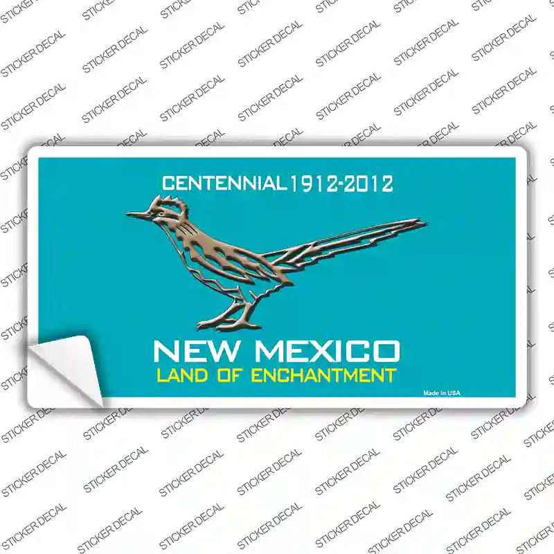 Road Runner Teal New Mexico Novelty Sticker Decal