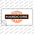 Hardcore Scooter Trash White Novelty Sticker Decal
