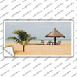 Tropical Beach Setting Novelty Sticker Decal