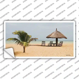 Tropical Beach Setting Novelty Sticker Decal
