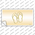 Flip Flops Yellow Novelty Sticker Decal