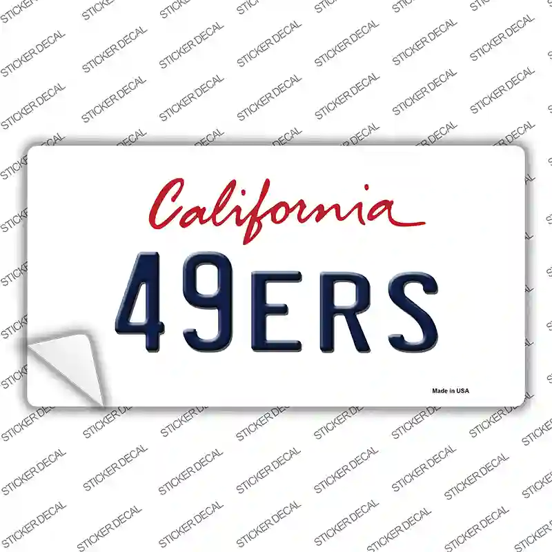 49ERS California State Novelty Sticker Decal