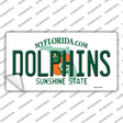 Dolphins Florida State Novelty Sticker Decal