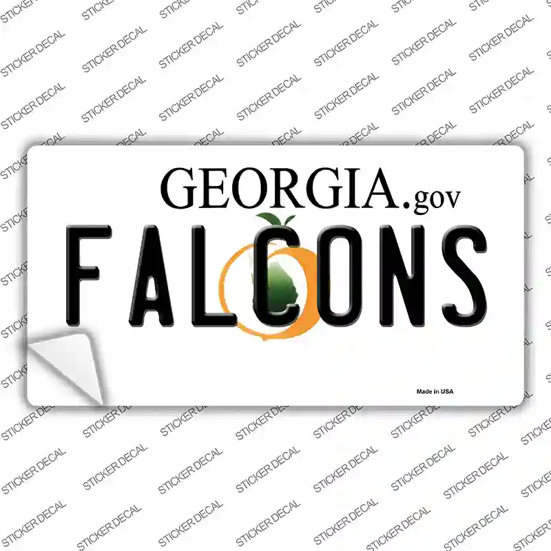 Falcons Georgia State Novelty Sticker Decal