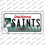 Saints Louisiana State Novelty Sticker Decal