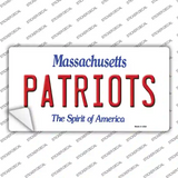 Patriots Massachusetts State Novelty Sticker Decal