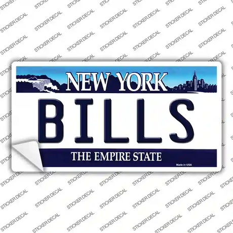 Bills New York State Novelty Sticker Decal