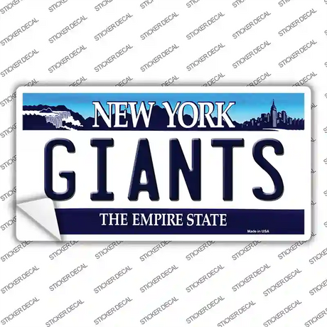 Giants New York State Novelty Sticker Decal