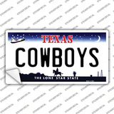 Cowboys Texas State Novelty Sticker Decal