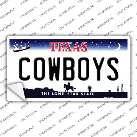 Cowboys Texas State Novelty Sticker Decal