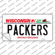 Packers Wisconsin State Novelty Sticker Decal