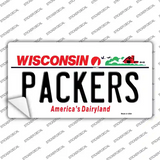 Packers Wisconsin State Novelty Sticker Decal