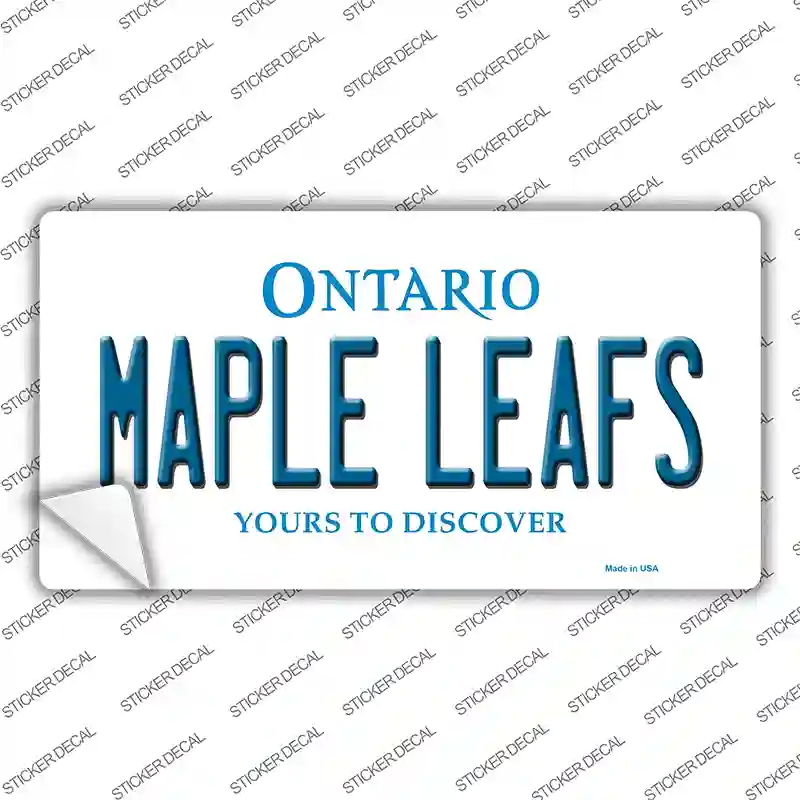 Maple Leafs Ontario Canada Province Novelty Sticker Decal