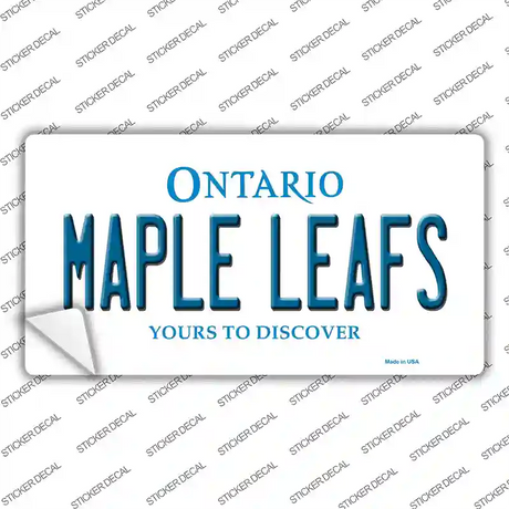 Maple Leafs Ontario Canada Province Novelty Sticker Decal