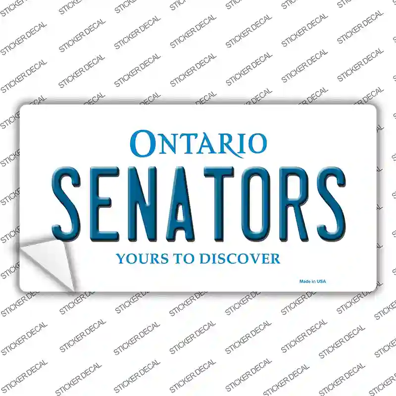Senators Ontario Canada Province Novelty Sticker Decal