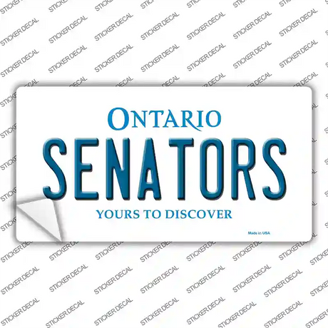 Senators Ontario Canada Province Novelty Sticker Decal