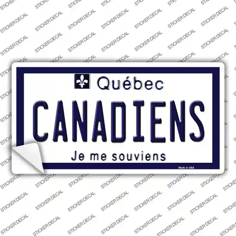 Canadiens Quebec Canada Province Novelty Sticker Decal