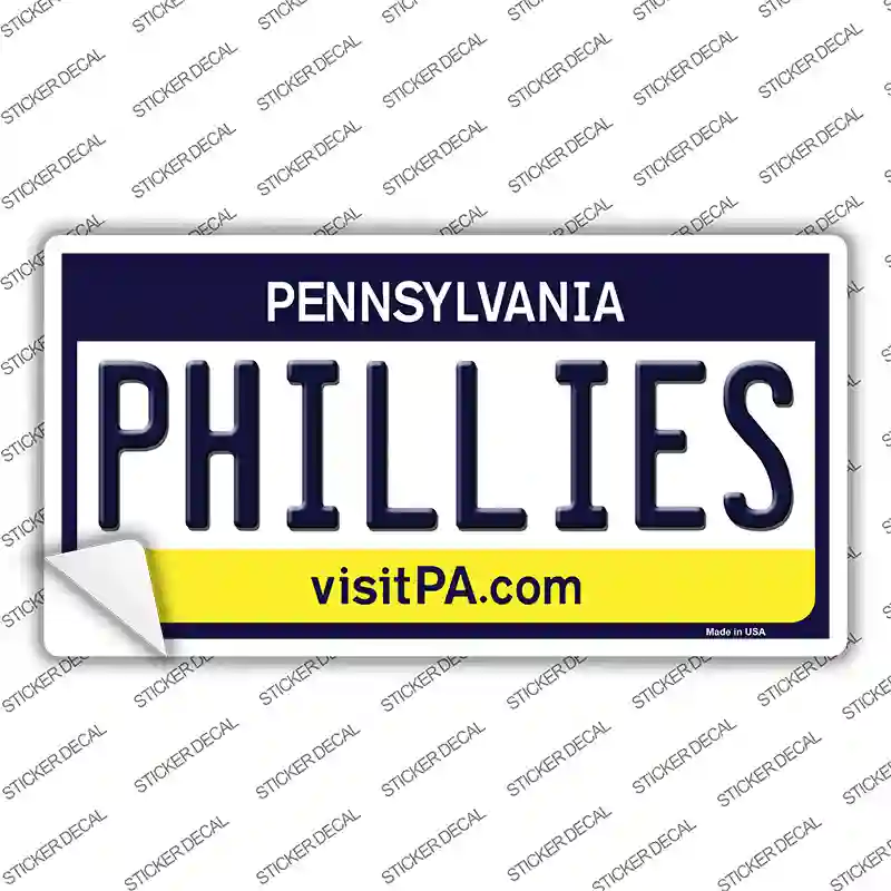 Phillies Pennsylvania State Novelty Sticker Decal