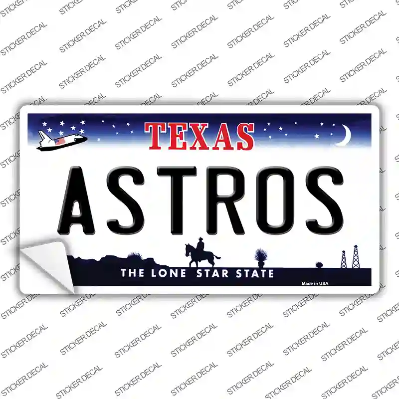 Astros Texas State Novelty Sticker Decal