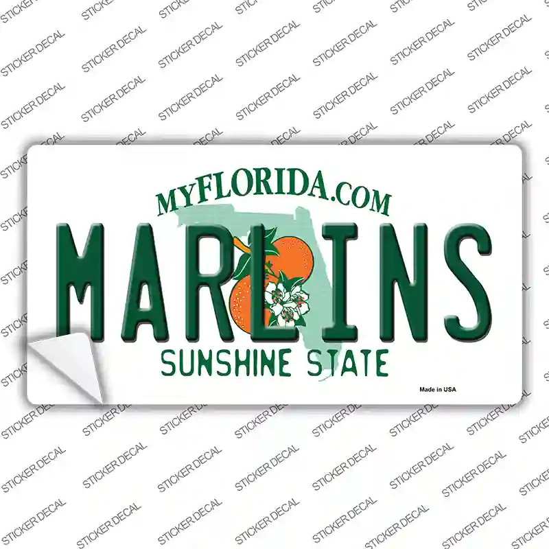 Marlins Florida State Novelty Sticker Decal